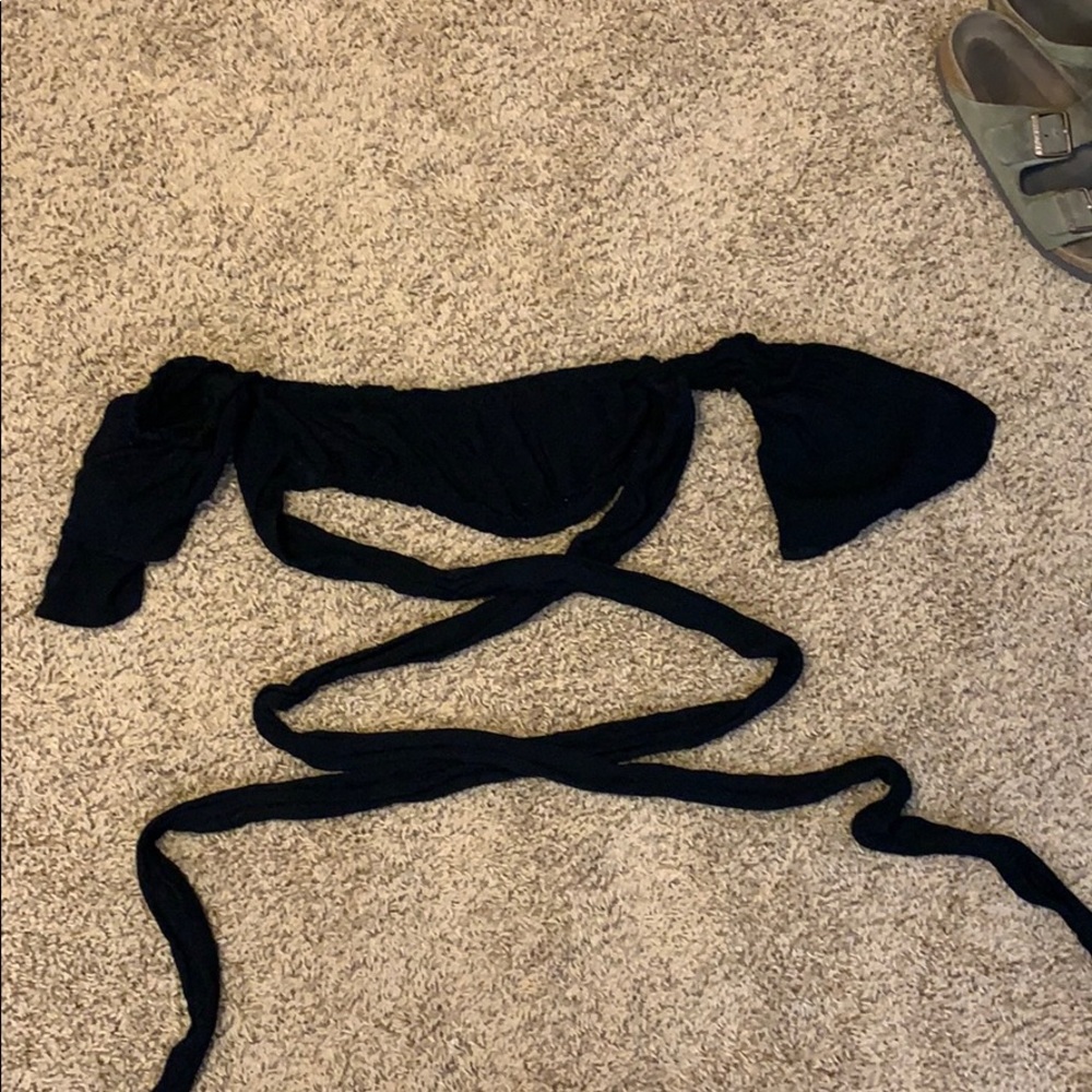 cropped wrap top